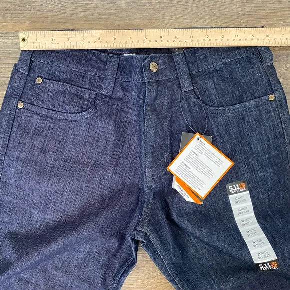 5.11 Tactical Jeans 31x34 Blue Defender Flex Slim Jeans Indigo Dressy Casual